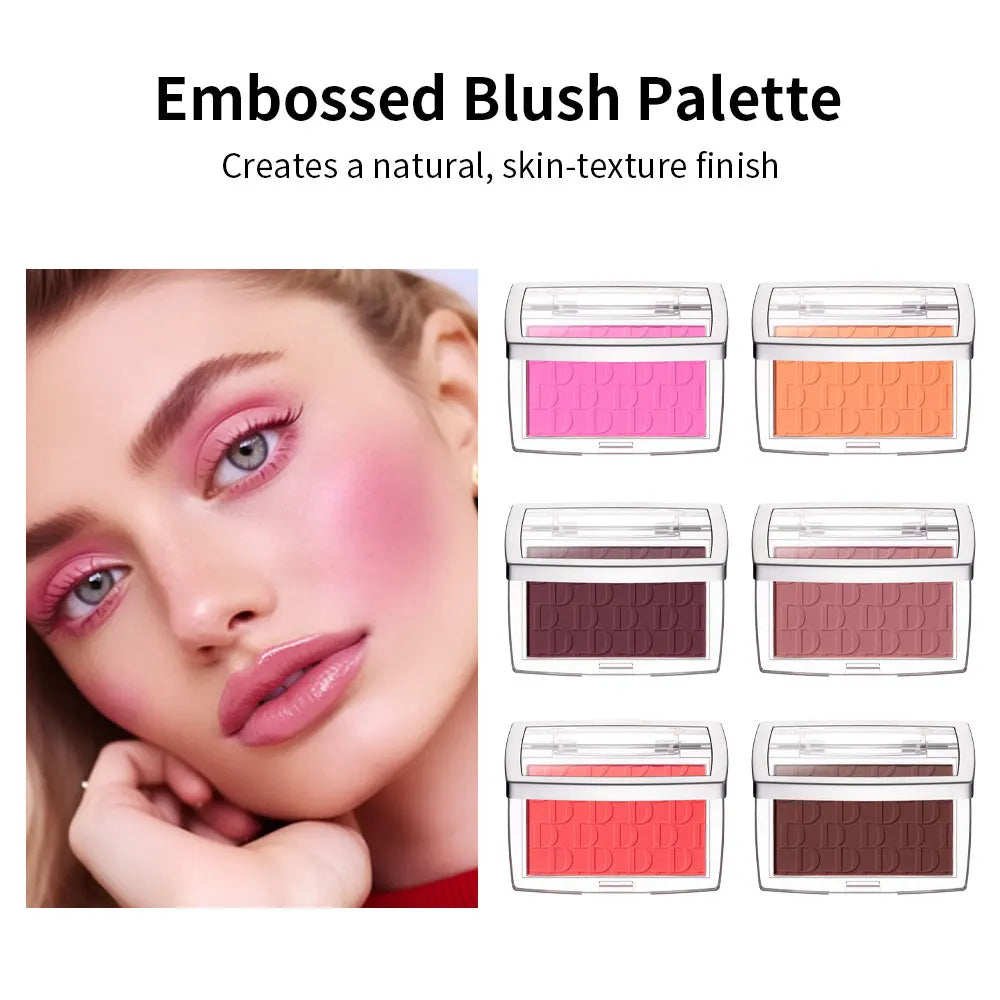 Tidesmit waterproof matte blush powder texture close-up for natural face contouring and cheek brightening makeup