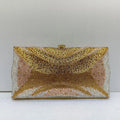 XIYUAN Lady Large Capacity Luxury Evening Bag Elegant Gold Rhinestone Handbag for Women Wedding Party Full Crystals Clutch Purse