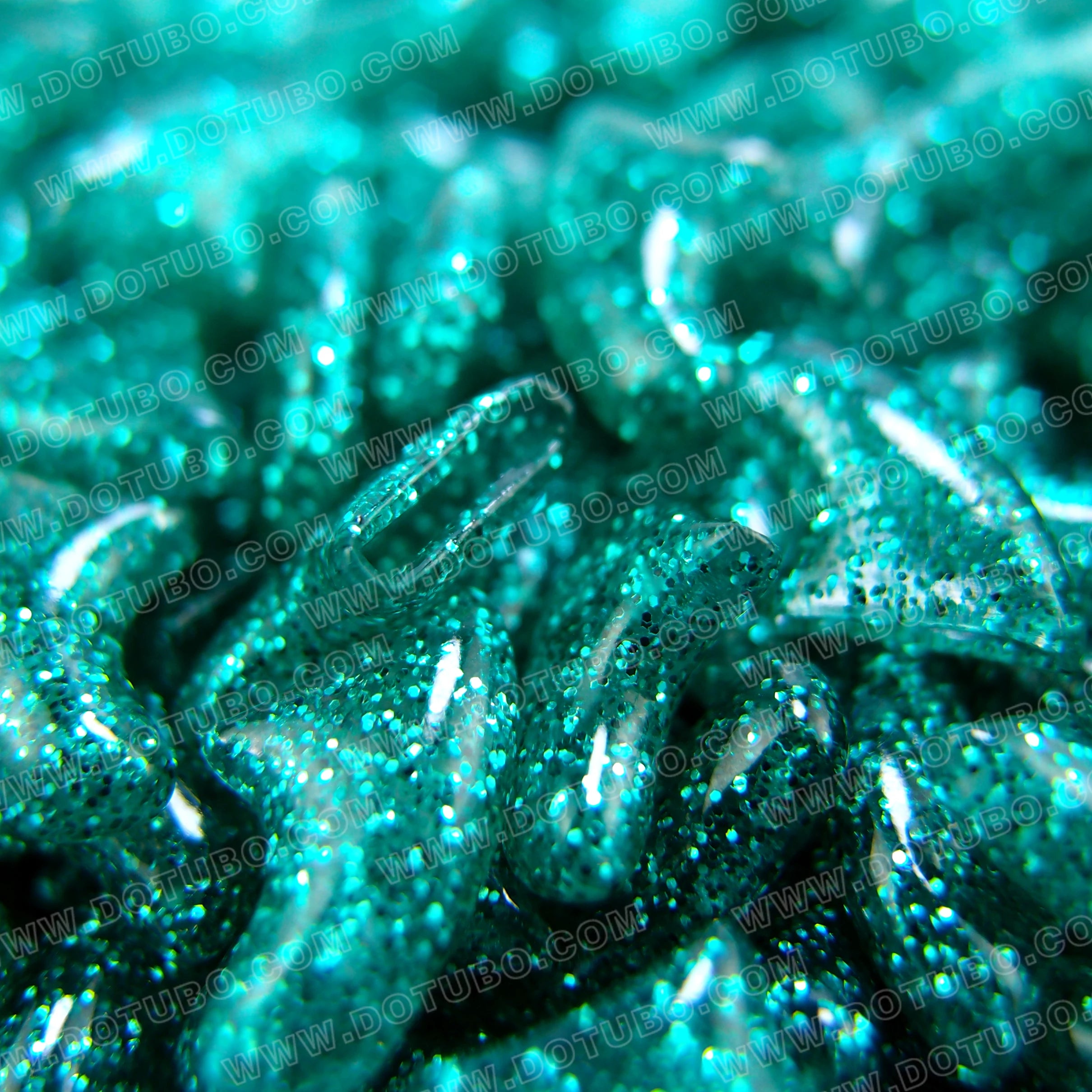 Teal glitter cat nail caps for safe, soft claw protection. 20-pack of stylish, easy-to-apply soft paws with glue.