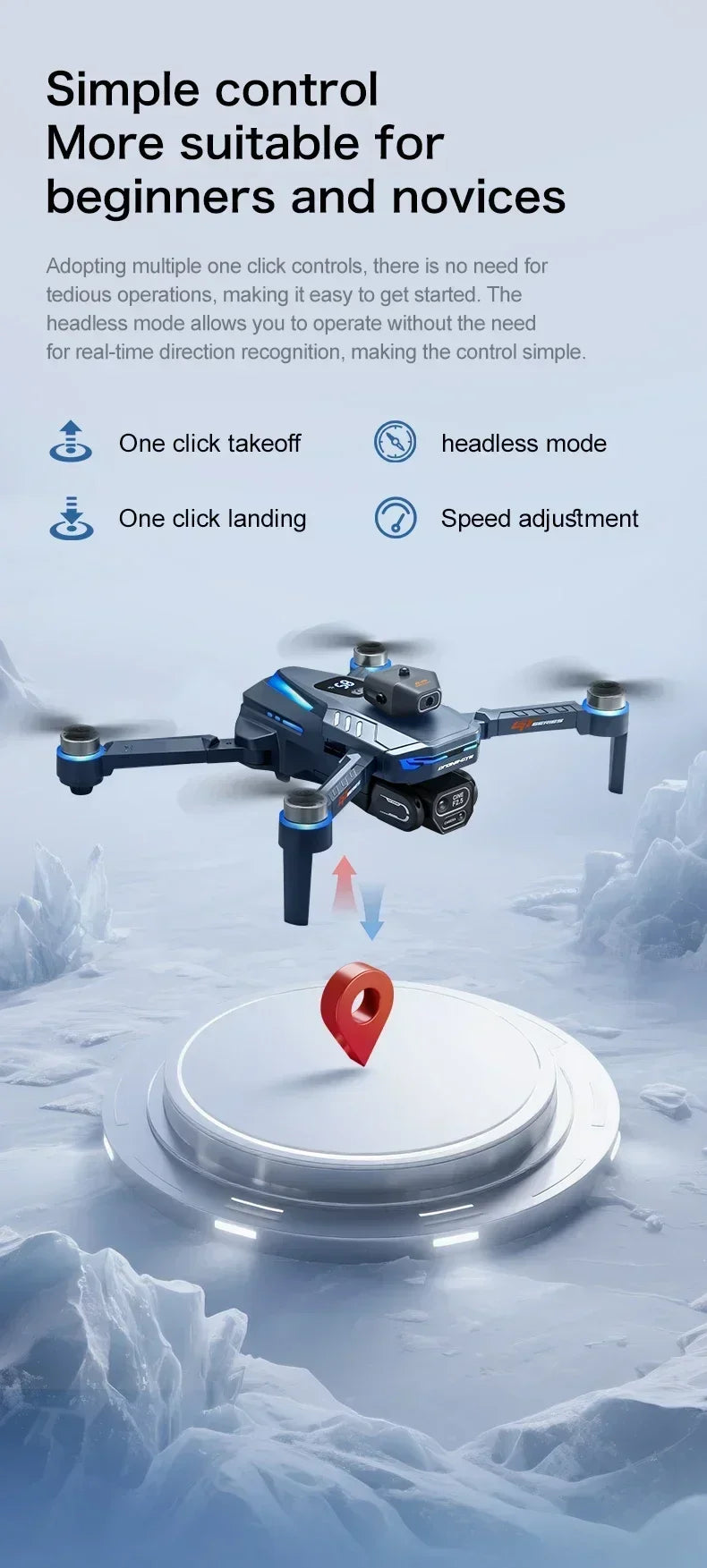 GT8 Dual Lens Camera Drone - 8K GPS Obstacle Avoidance Foldable Drone Tidesmit