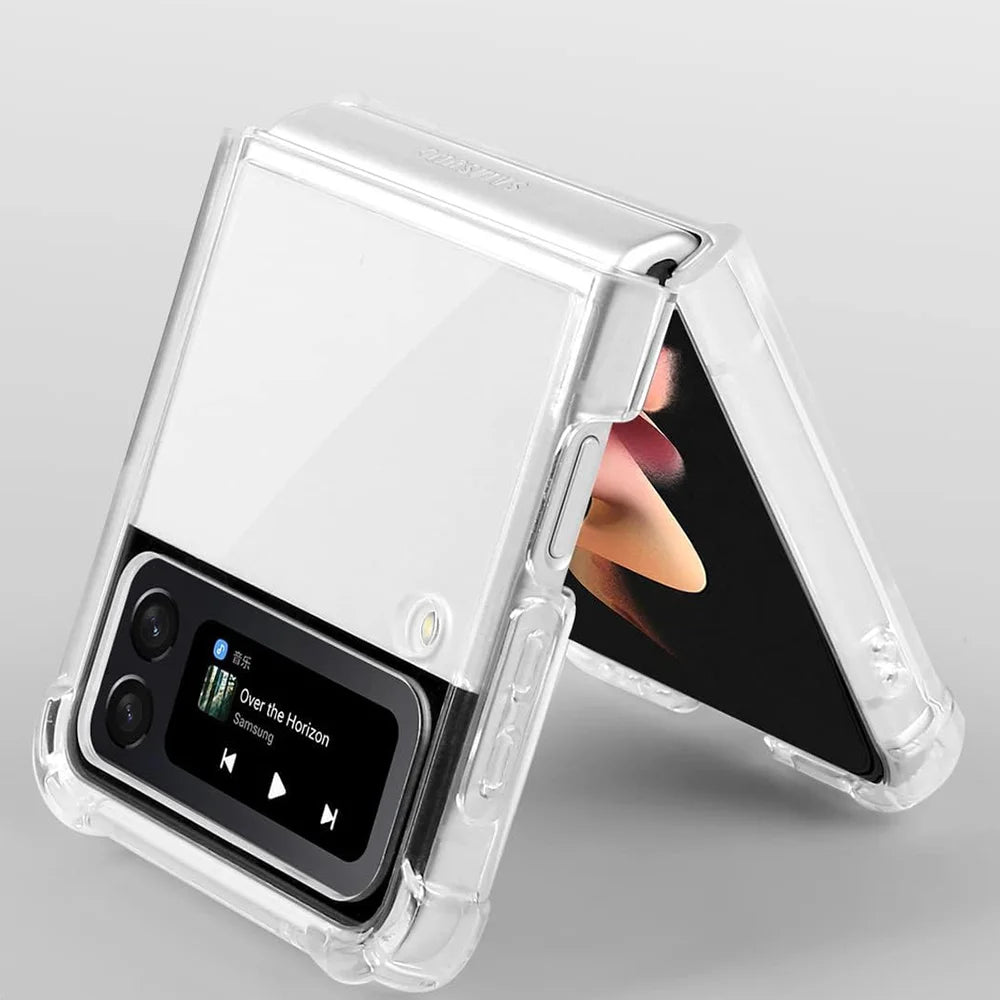 Magnetic Transparent Case for Samsung Galaxy Z Flip 5 – Slim Acrylic Cover Tidesmit