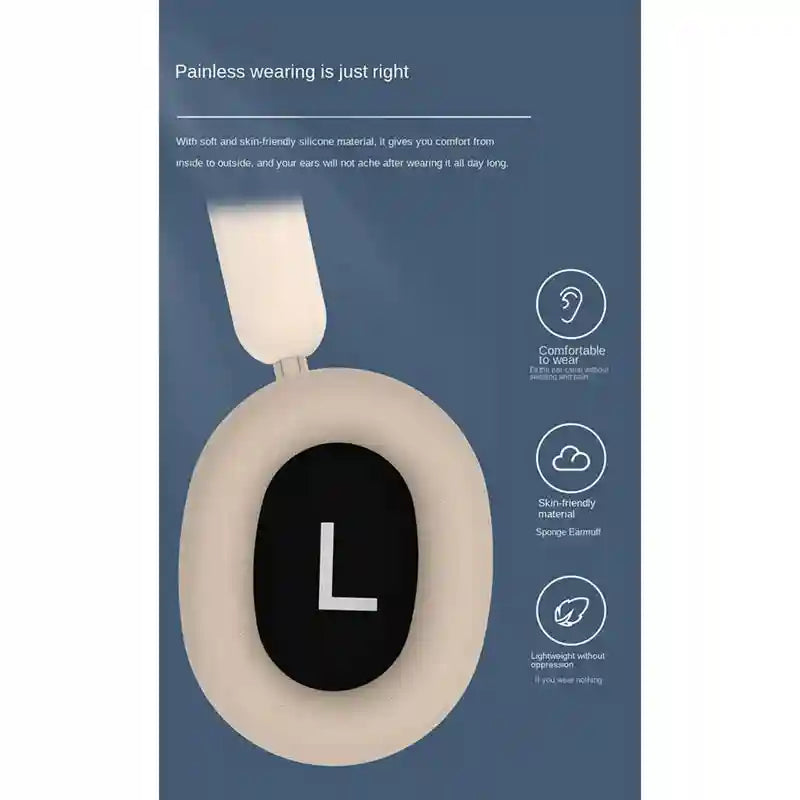 Wireless Over-Ear Headphones - Khaki Foldable Bluetooth Audio Tidesmit
