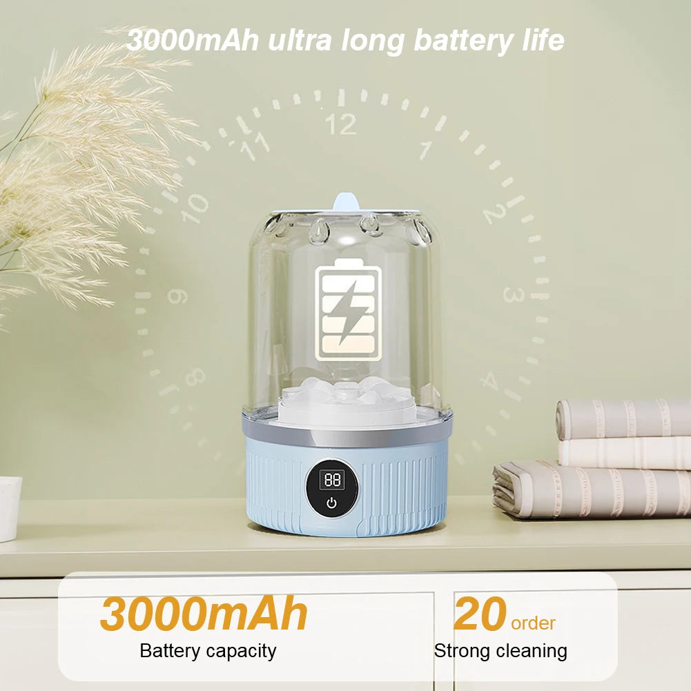 Tidesmit cordless mini underwear washer with laundry cup design for convenient travel and dormitory use