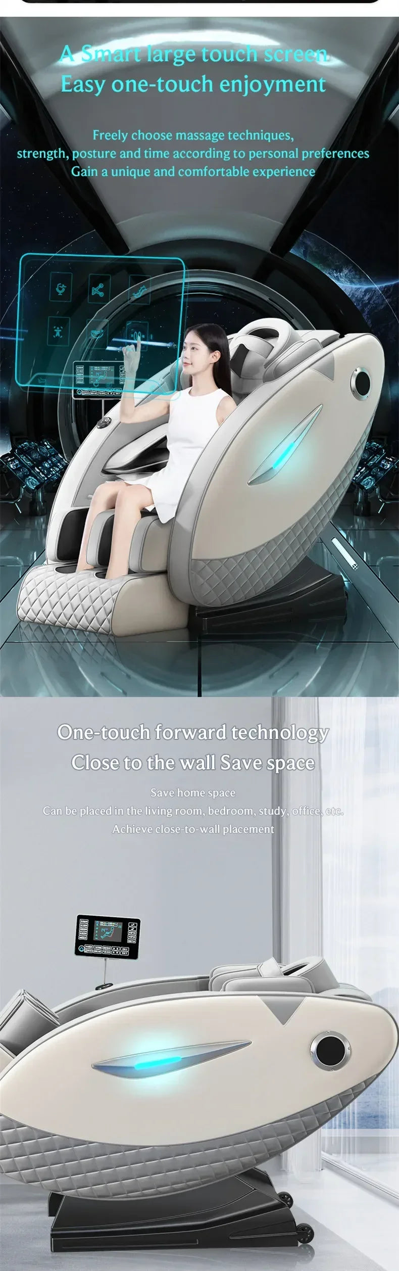 4D Full Body Massage Chair with Zero Gravity Shiatsu - Tidesmit Massage Chairs Tidesmit