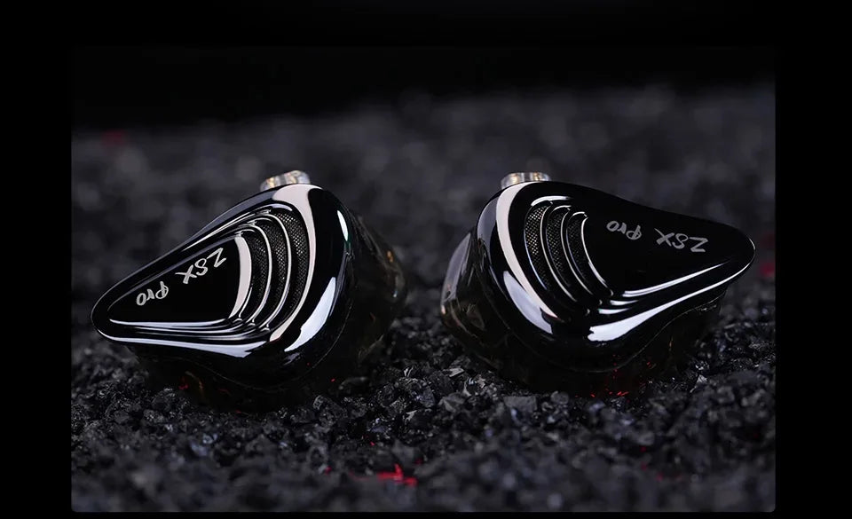 KZ ZSX Pro 6-Driver In-Ear Monitors by Tidesmit - Black Mic Tidesmit
