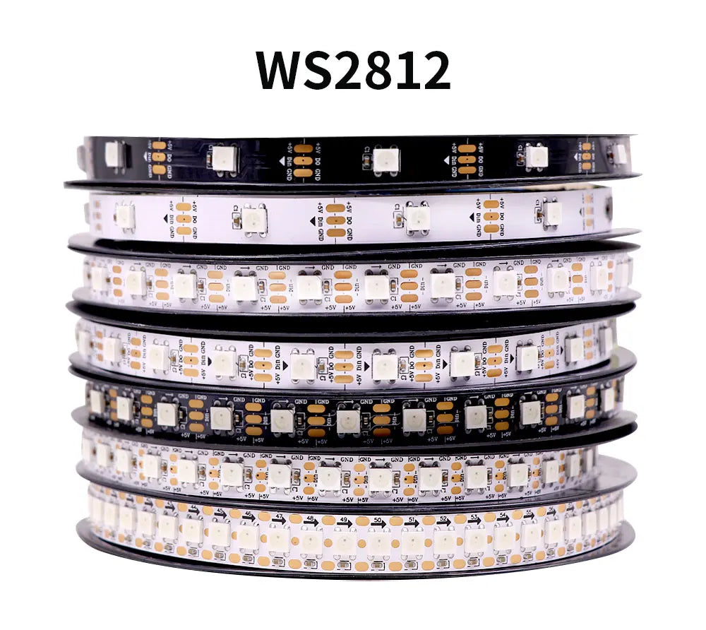 WS2811 WS2812 WS2813 WS2815 DC 5V 12V Color-Changing Addressable and Programmable LED Light Strips for Colorful Lighting