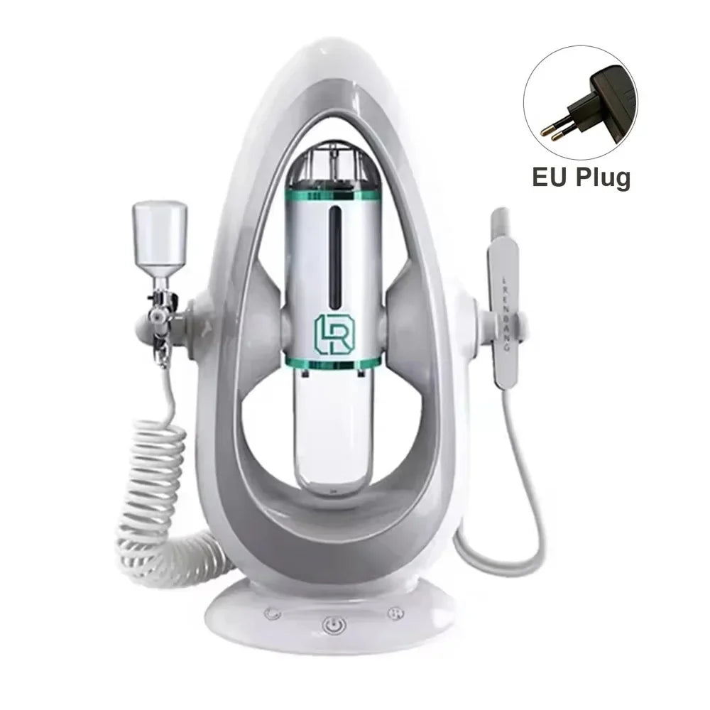 Facial cleaning device with spray handle and suction wand, EU plug power cord