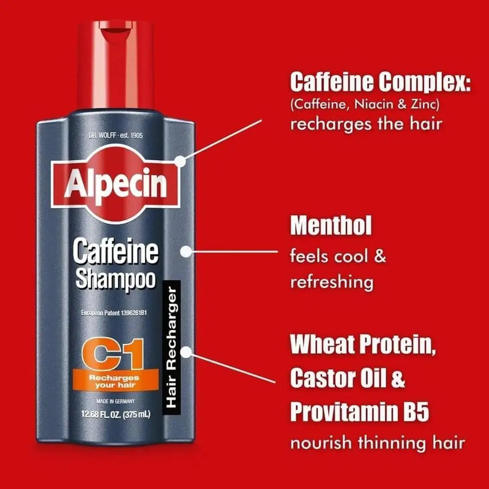 Germany Alpecin High-End Caffeine Anti-Hair Loss Shampoo Oil-Controlling Silicone-Free Fluffy Flaky Nourishing Hair Care 250ml