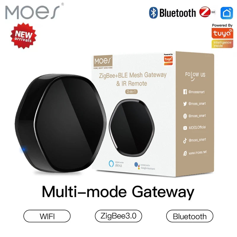 Smart ZigBee Gateway Hub IR Remote 2-in-1 for Alexa & Google Home Tidesmit