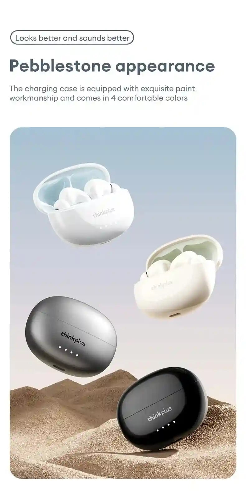 Wireless Bluetooth Earbuds with Low Latency Audio and Noise Cancellation Tidesmit