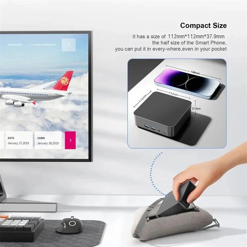 NEW MINI PC Computer Intel Core i9 10980HK 16GB DDR4 + 1/2TB M.2 SSD Windows11 Mini Gaming Pc Desktop Computer Support 4K HD