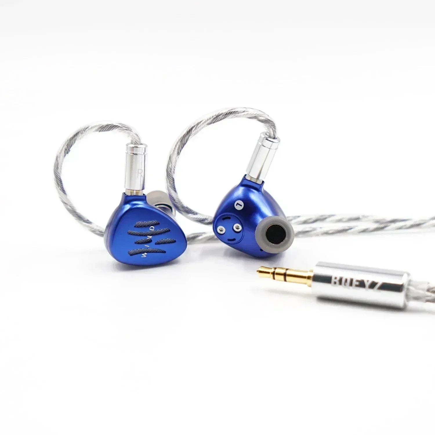 BQEYZ Wind In-Ear Monitors with Bone Conduction - Tidesmit Dual Driver Blue 3.5mm Tidesmit