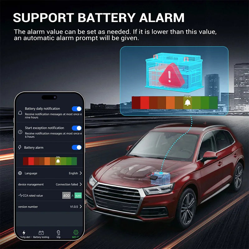 12V Battery Monitor Bluetooth - HT-BM01 Wireless App Tracking Tidesmit