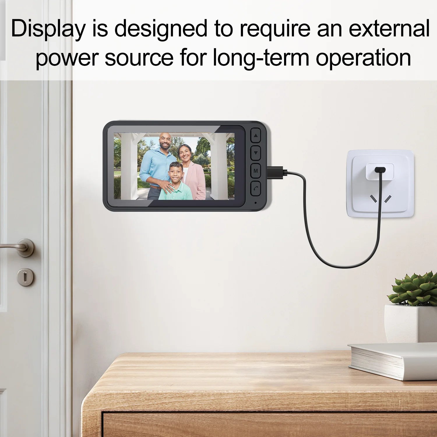 Wireless Doorbell Camera with Monitor Smart Video Doorbell 2-Way Audio Infrared Night Vision No WiFi Connection No APP Required