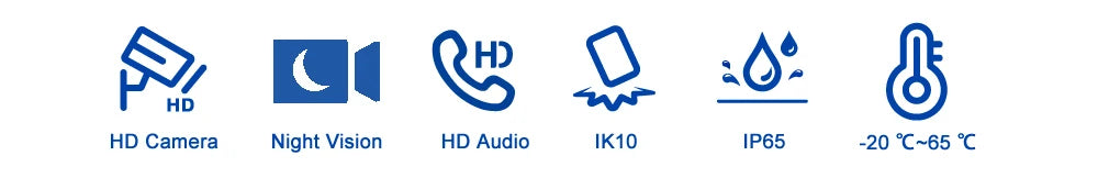 Smart SIP HD Video Intercom Touch Screen Waterproof Doorbell for Office Home Device Control Anti Strike System Night Vision