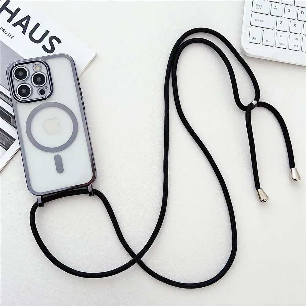 Crossbody Phone Case for iPhone 16 Pro Max with Adjustable Lanyard Tidesmit