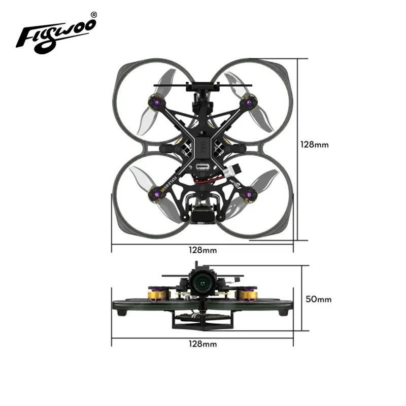 Flywoo Flylens 85 HD O4 FPV Drone - 2S Whoop with Wide Angle Lens Tidesmit