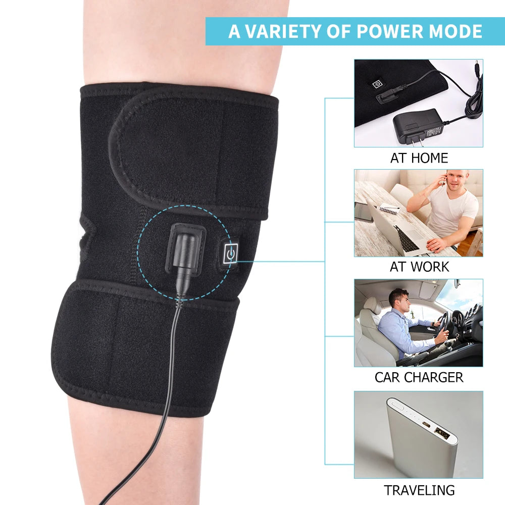 Electric Heating Knee Brace - 3 Temperature Levels USB Powered Fascia Gun Tidesmit