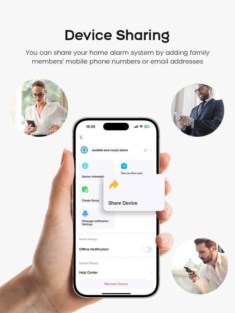 WiFi 4G Home Security Alarm System with Smart Tuya Motion Sensors Tidesmit