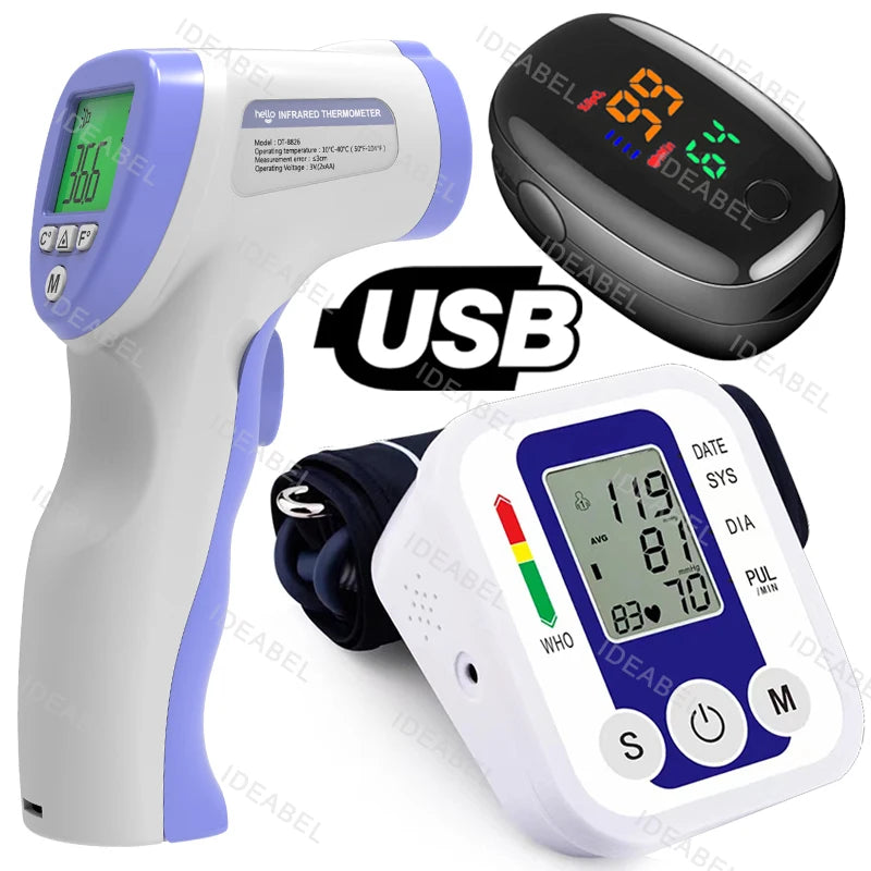 Tensiometer Heart Rate Pulse Meter BP Monitor Healthy Digital Arm Blood Pressure Meter Cuff Medical Automatic Pressure Tonometer