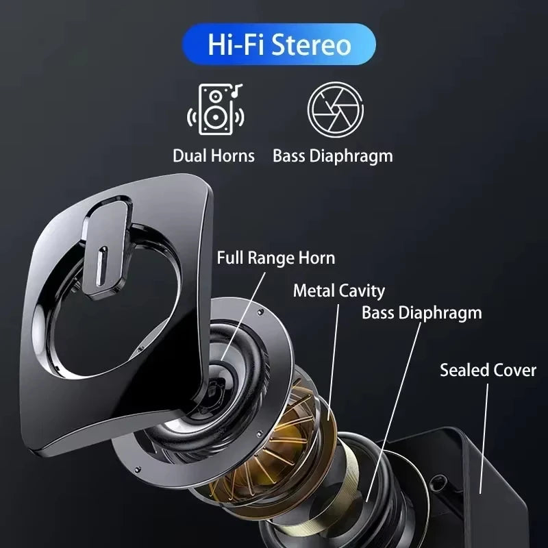 Portable Wired USB Speaker with LED Stereo Microphone HiFi Subwoofer High Sound Quality Surround Suitable for Computers
