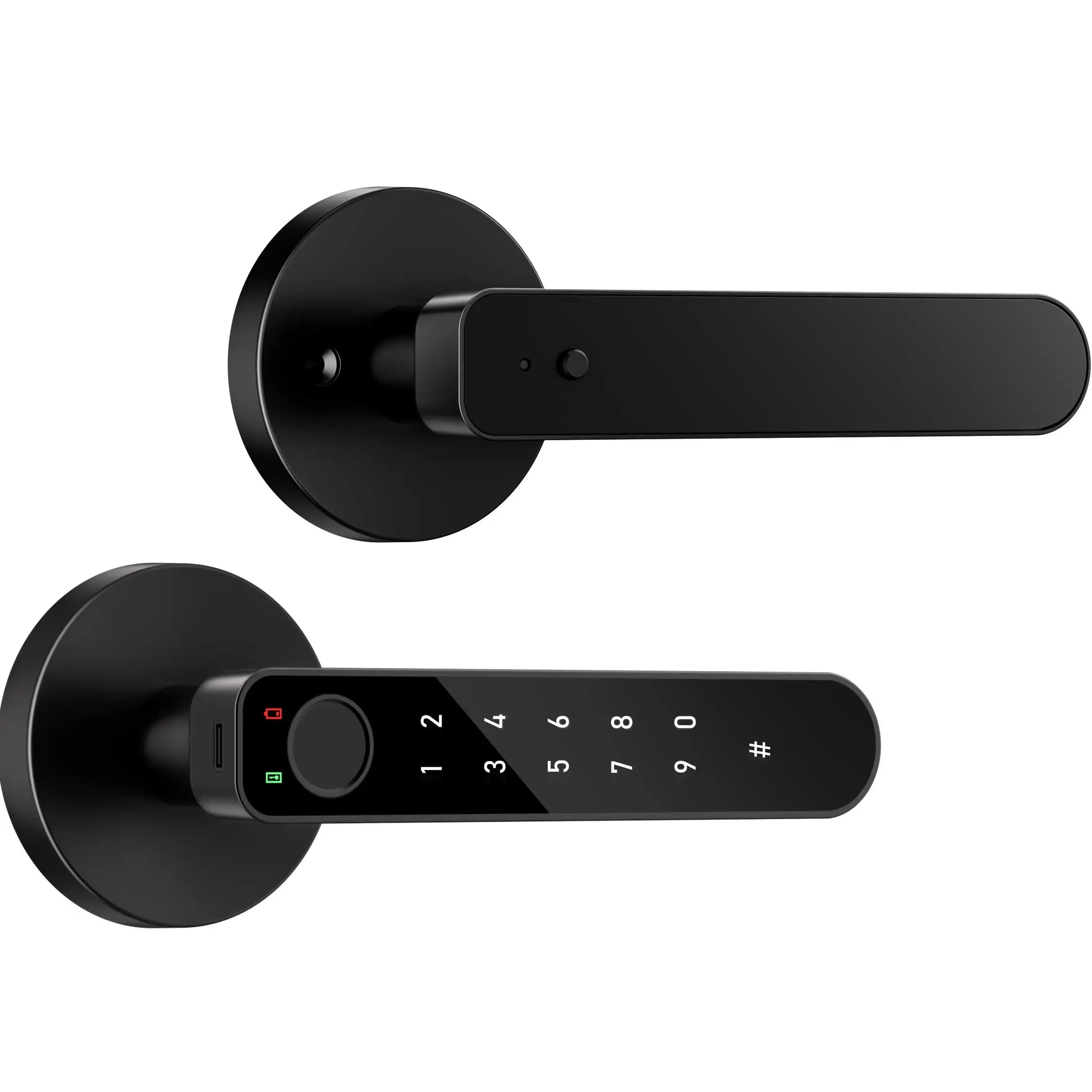 ICCSSI Smart Door Lock Fingerprint Lock Fingerprint/Tuya APP/Password/IC Card/key Unlock Multi Language Audio Playback B208APRO