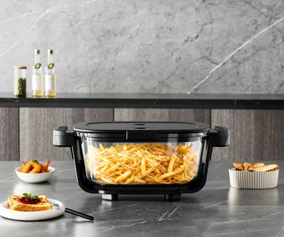 Color Screen Smart Air Fryer Air Fryer Glass Visual Fries Machine Electric Oven