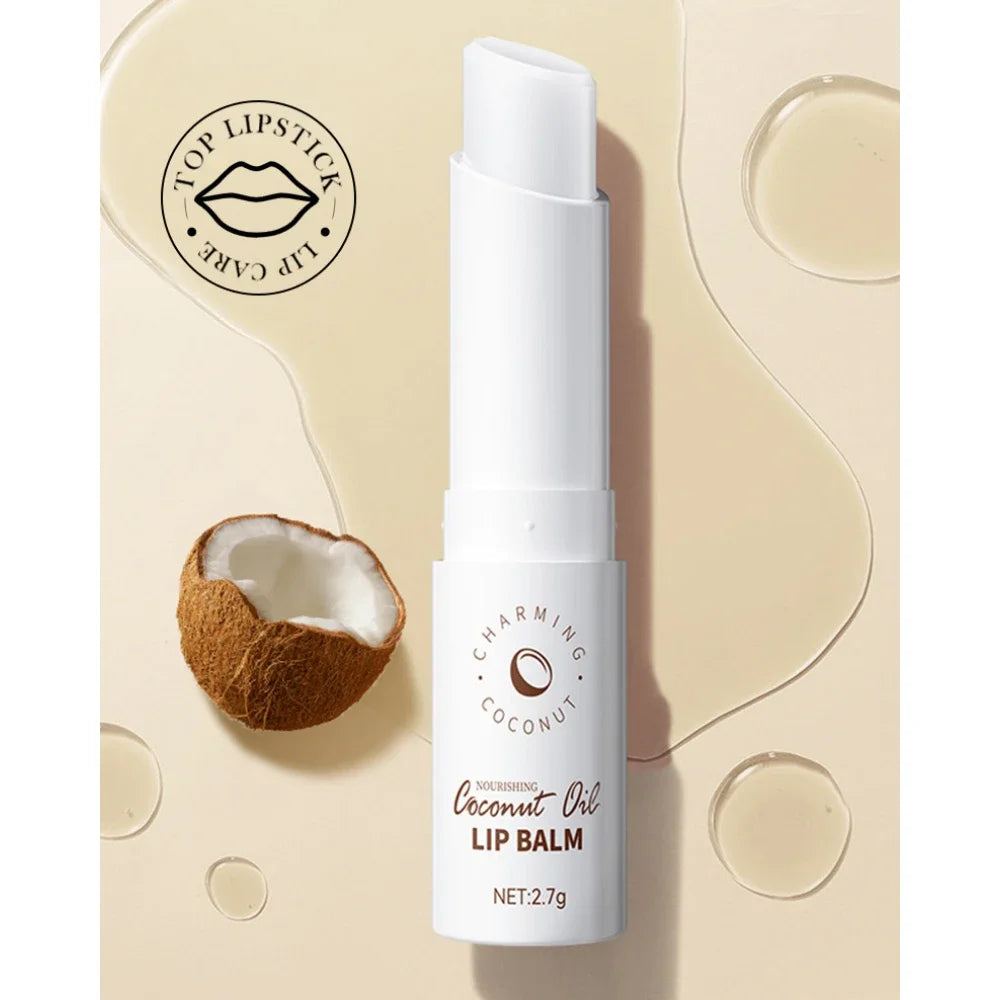 Moisturizing Coconut Lip Balm Set - 4pcs Nourishing Lip Treatment Lip Care Tidesmit