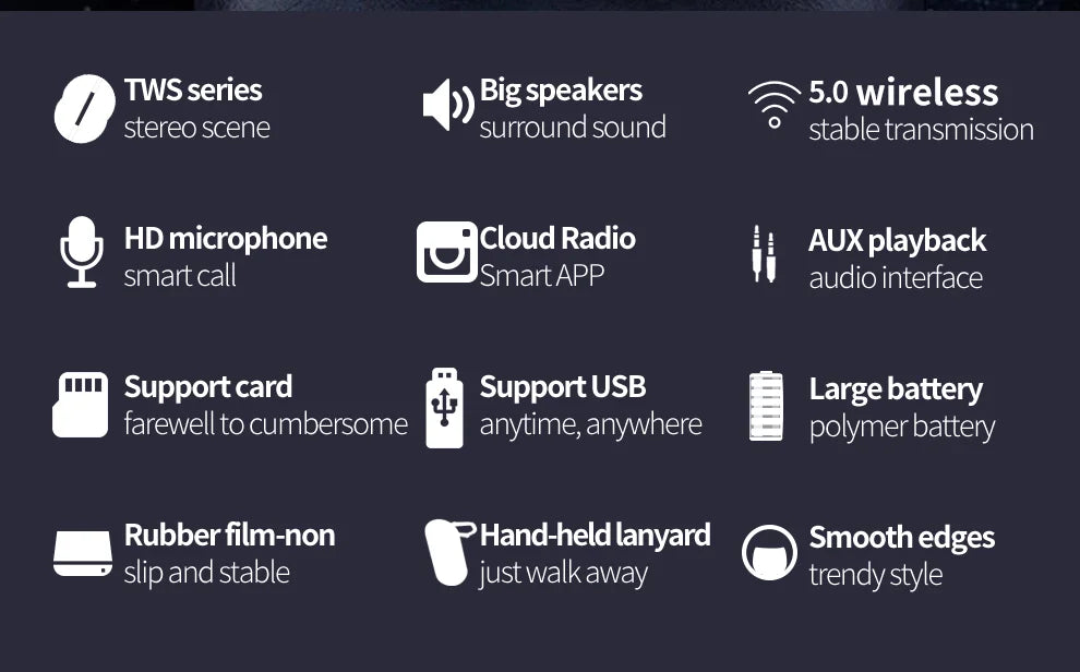 ZEALOT S51 10W Wireless Speakers, 1800mAh Battery, 10 Hours Playtime Loud Stereo, Booming Bass.