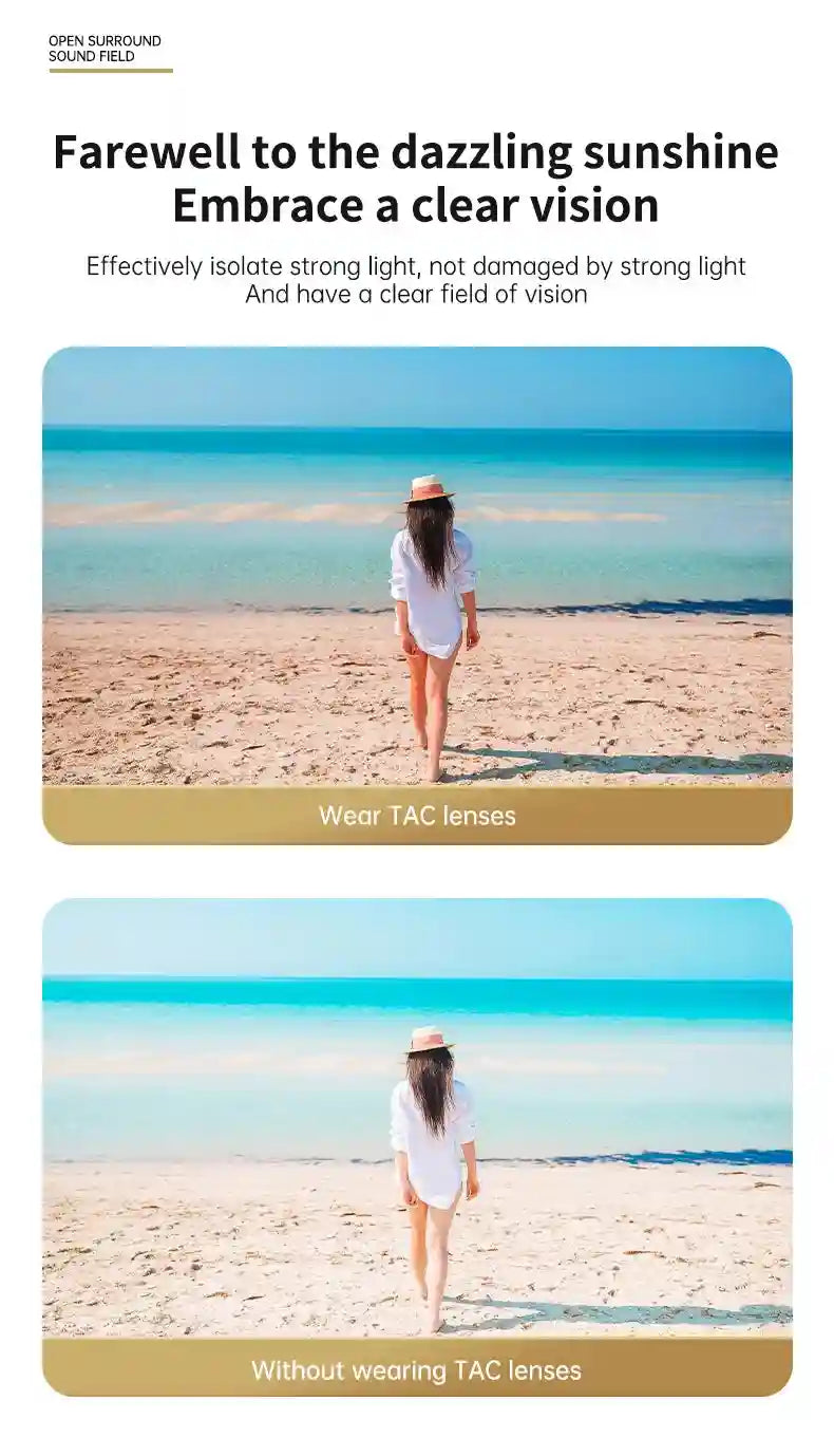 Smart Audio Sunglasses with Spatial Sound - Bluetooth Wireless Tidesmit