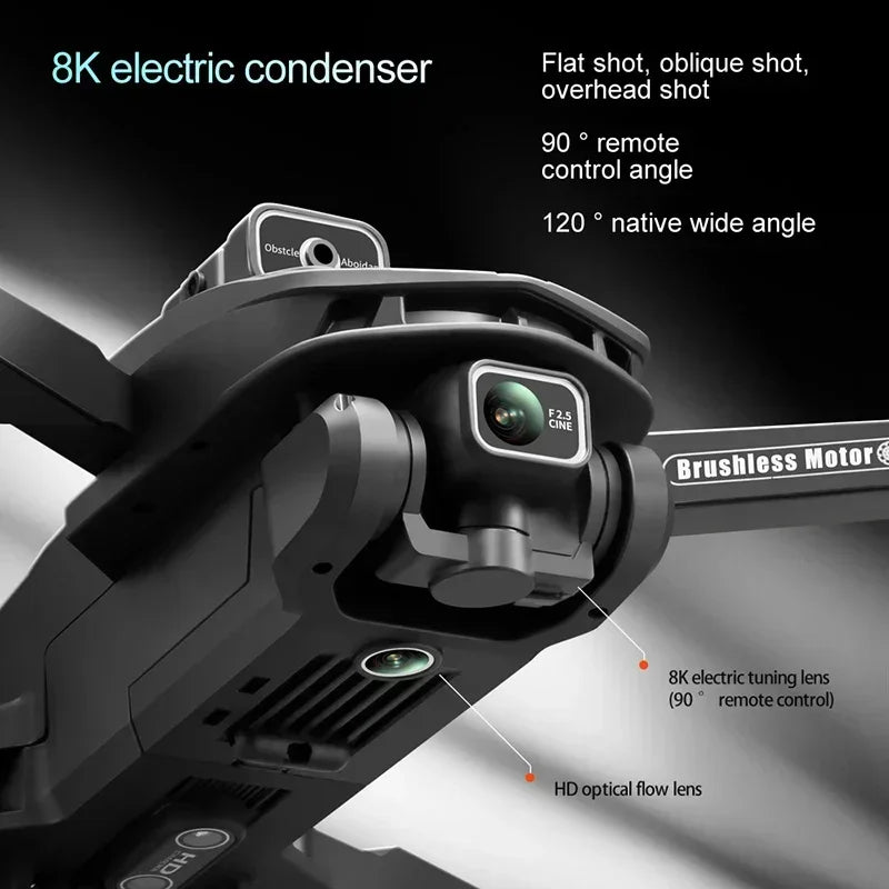 8K GPS Camera Drone with Obstacle Avoidance - Foldable Pro Model Tidesmit