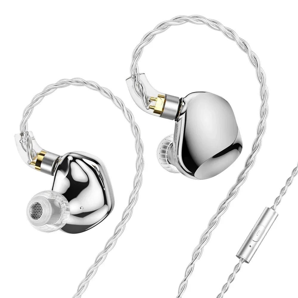 Tidesmit 9-Driver Hybrid In-Ear Monitors | HiFi Wired Noise-Isolating Earphones 3.5 silver mic China Mainland Tidesmit