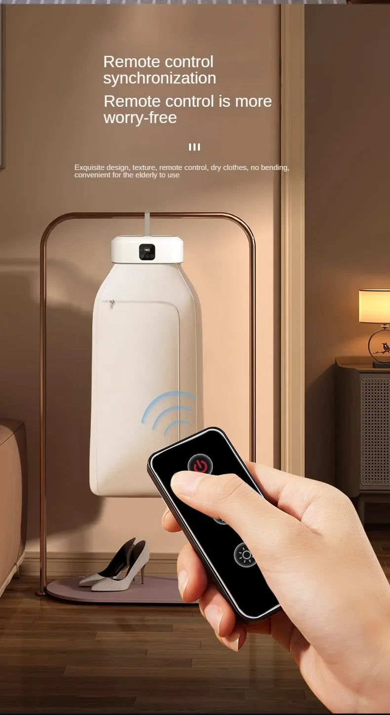 Tidesmit portable electric clothing dryer featuring compact folding design and UV sterilization technology