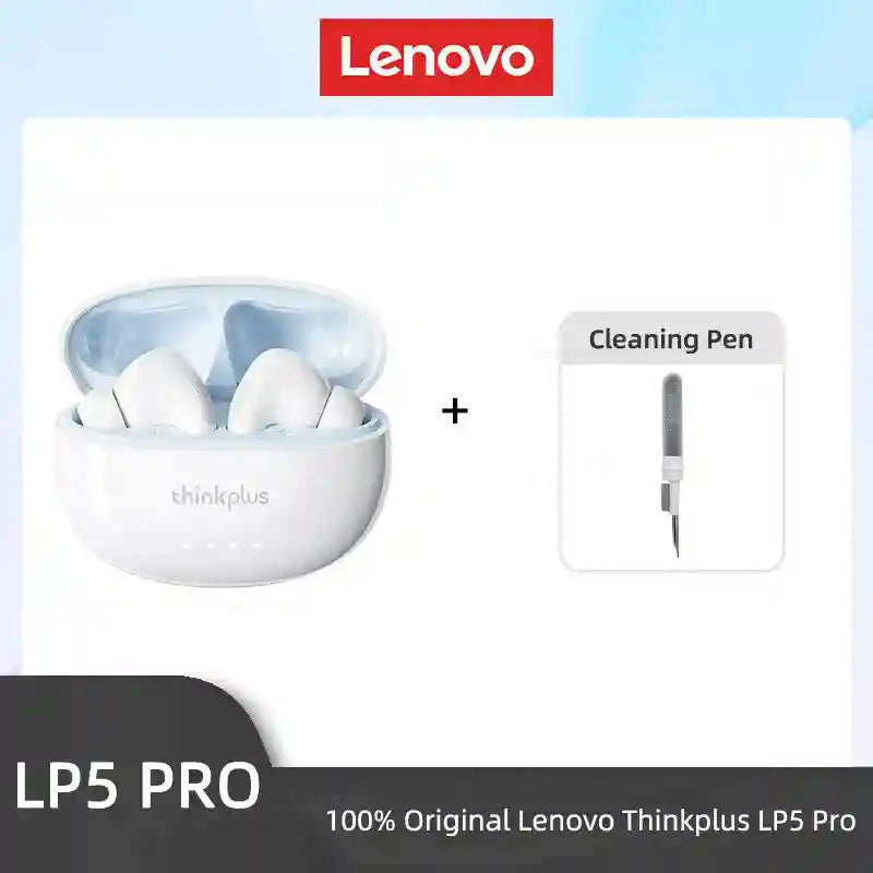 Wireless Bluetooth Earbuds with Low Latency Audio for Gaming LP5Pro White CleanPe Tidesmit