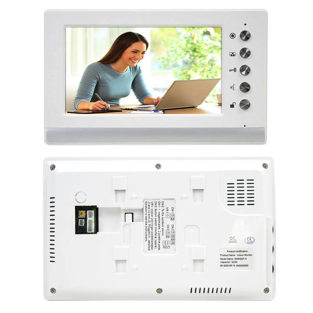 New Apartment Intercom Video Doorbell with RFID Card Unlock 7inch 4 Wired Video Door Phone System unlock 2 door ﻿