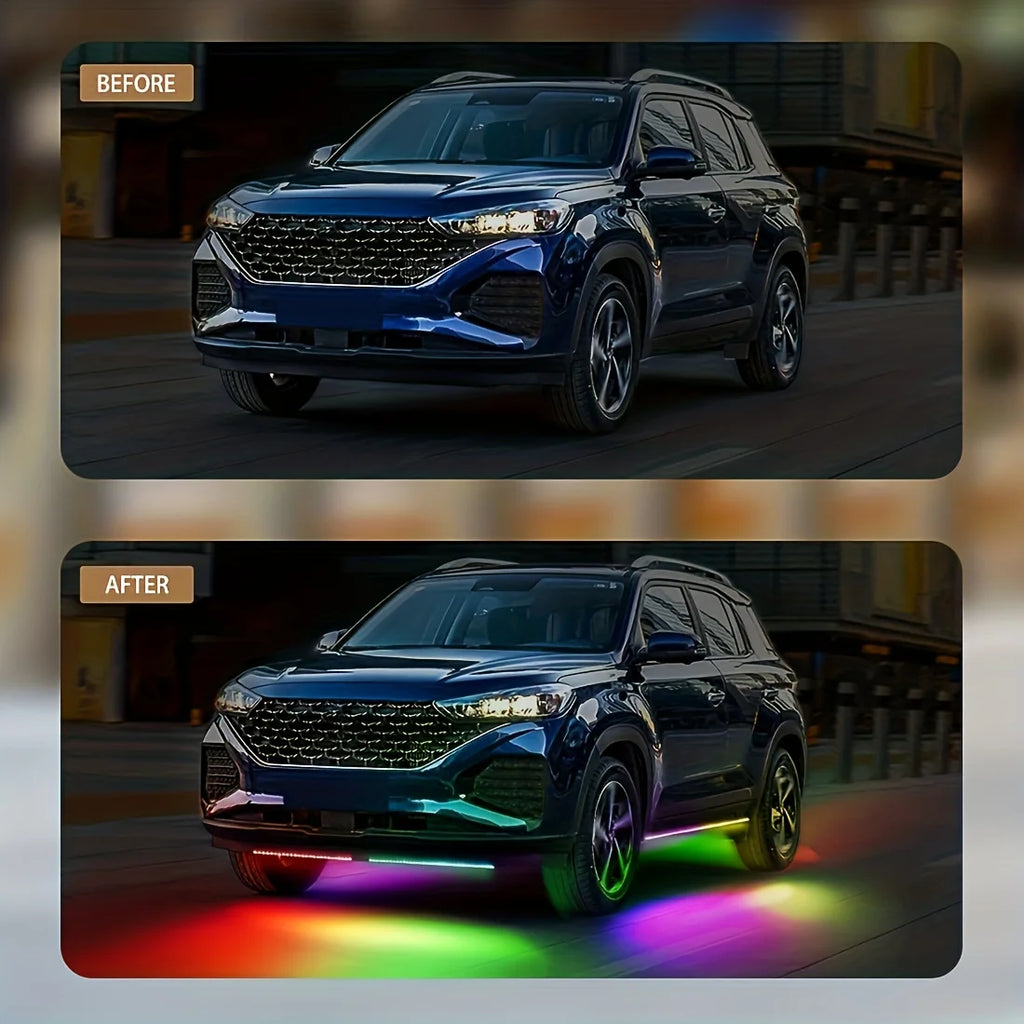 RGB Car Underglow Lights - Smart App Controlled LED Neon Kit Tidesmit