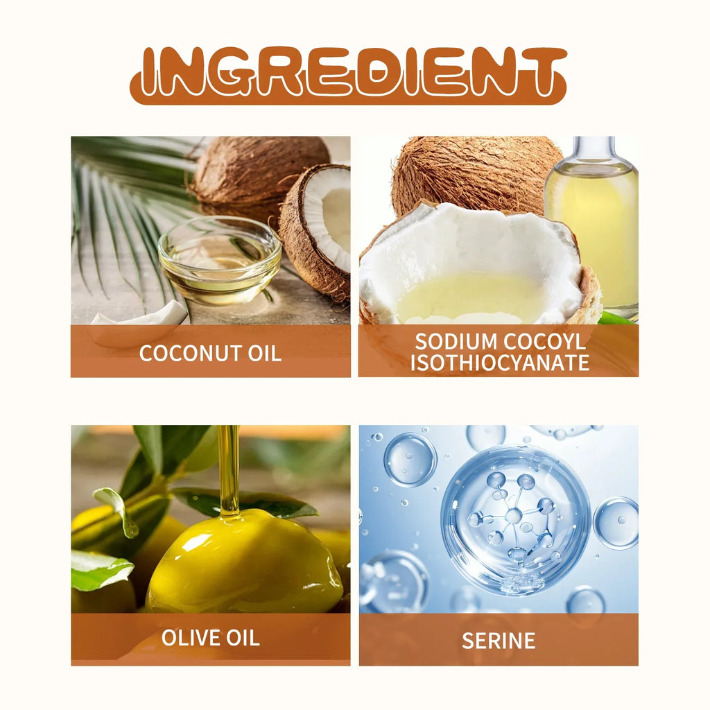 4 Pcs Argan Oil Shampoo Bar - Supports Hair Retention, Repairs Damaged Frizzy Hair, Gentle Scalp Moisturizing Treatment.