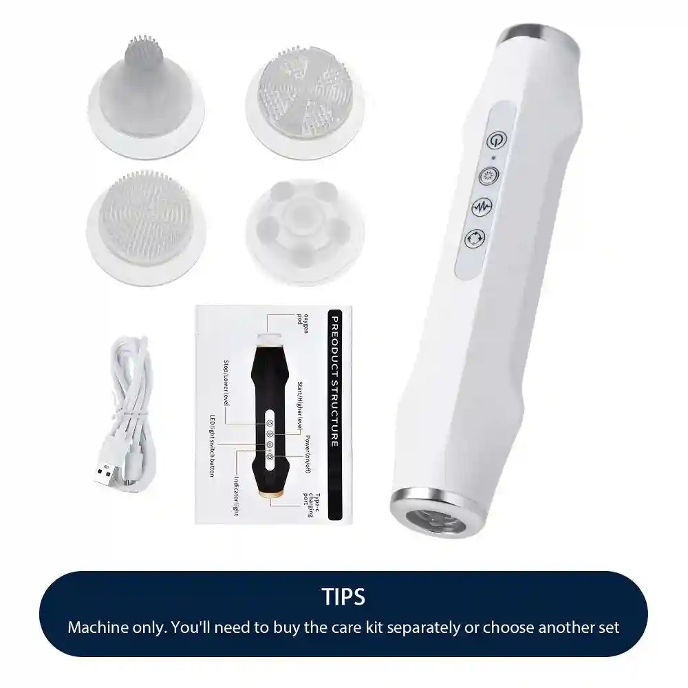 Oxygen Bubble Facial Machine for Deep Skin Cleansing | Tidesmit Eye Massage Instrument WHITE Tidesmit
