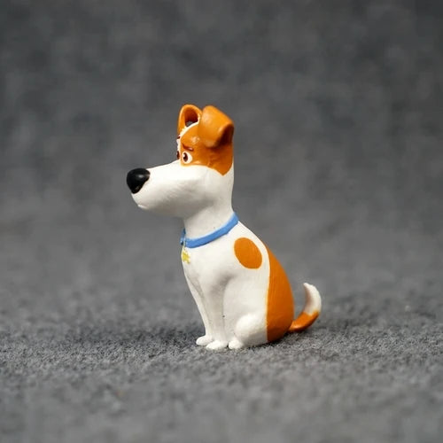 Secret Life of Pets Max figurine, cute brown and white dog model for home decor, toy gift, and pet lover collection.