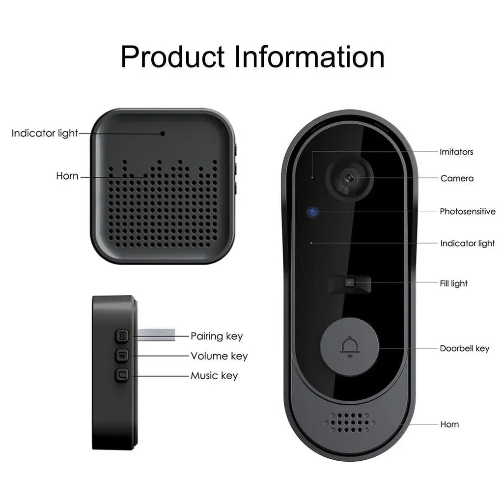 Tuya Wireless Doorbell With Camera Bundle Doorbell Smart Home WIFI HD Outdoor Phone Camera Security Video Intercom Night Vision