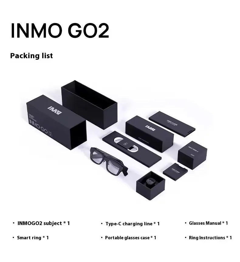 AR Smart Glasses with Simultaneous Translation & Ring2 | Tidesmit Tidesmit