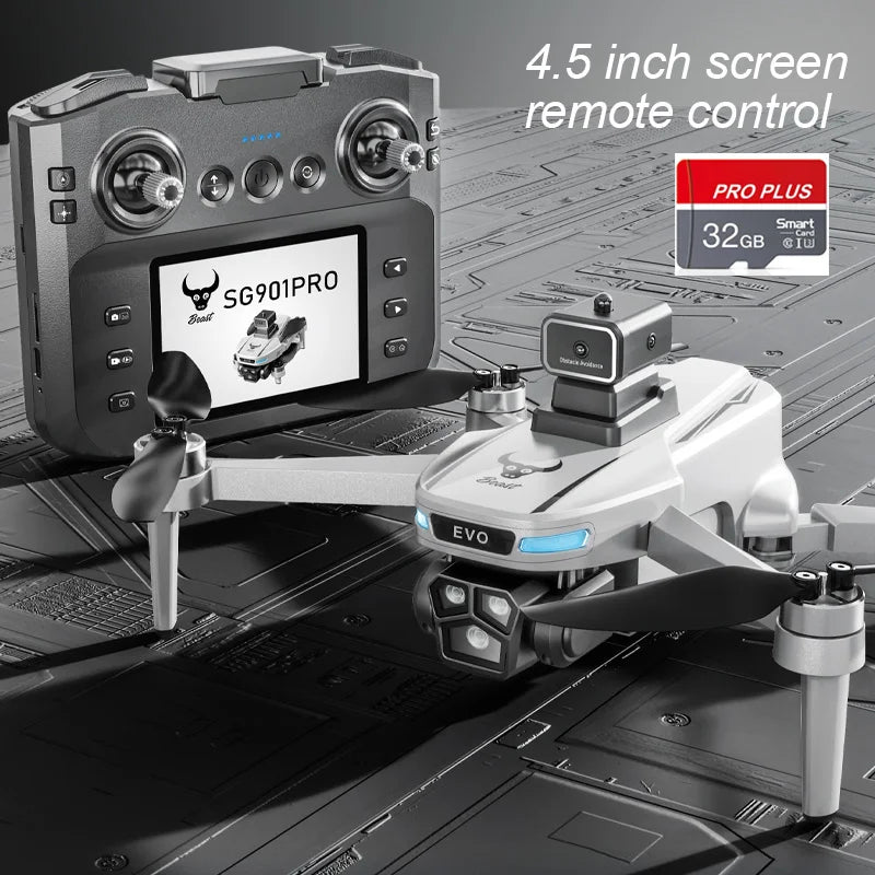 4K GPS Drone with HD Camera - Foldable Obstacle Avoidance Tech SG901 PRO-32g Tidesmit