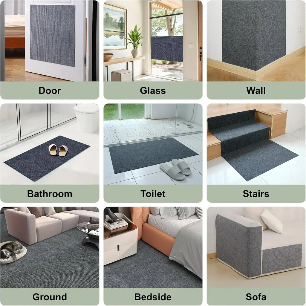 DIYSelf-Adhesive Cat Scratching Mat Trimmable Cat Carpet Cat Scratching Carpet Corner Wall Cat  Scratch Sofa Furniture Protector