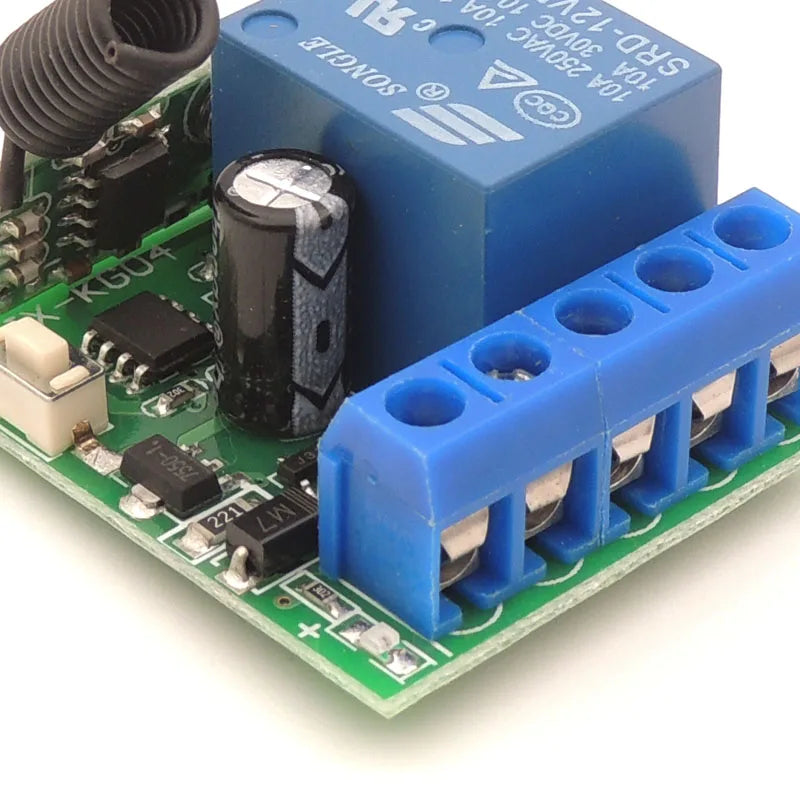 433Mhz Wireless Remote Switch Relay Kit - 12V Reliable Home Automation Tidesmit