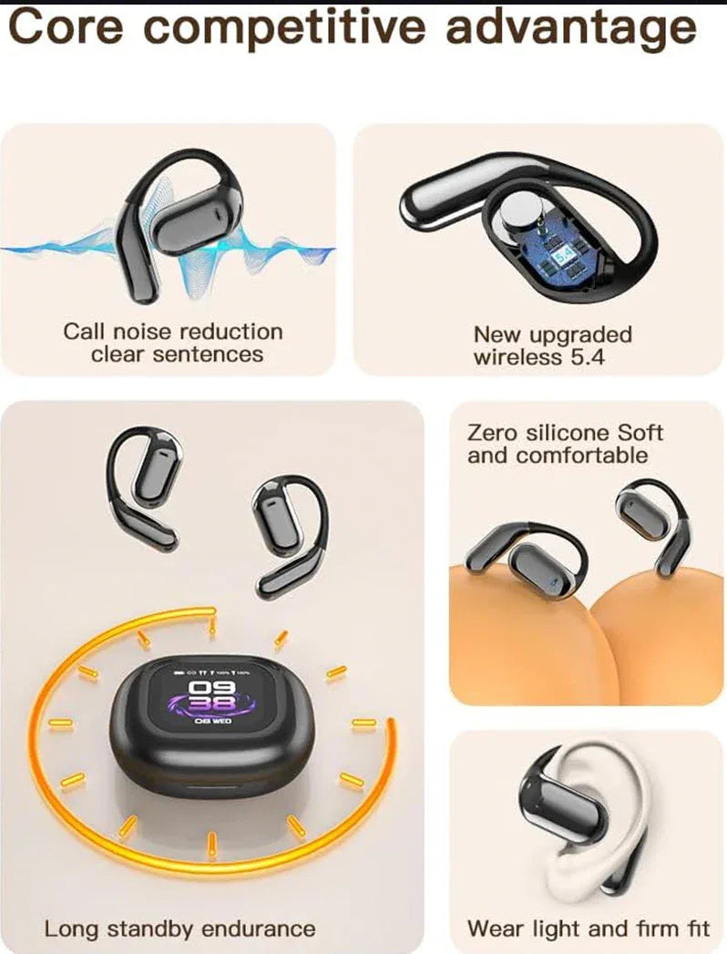 Tidesmit AI Translating Earbuds: 144 Languages Real-Time Touch Screen Tidesmit