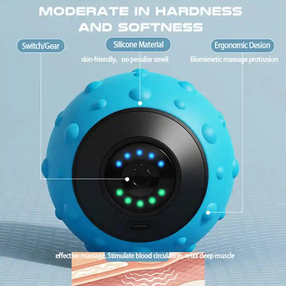 Vibrating Massage Ball: 5-Speed Deep Tissue Electric Muscle Roller Massage Roller Tidesmit
