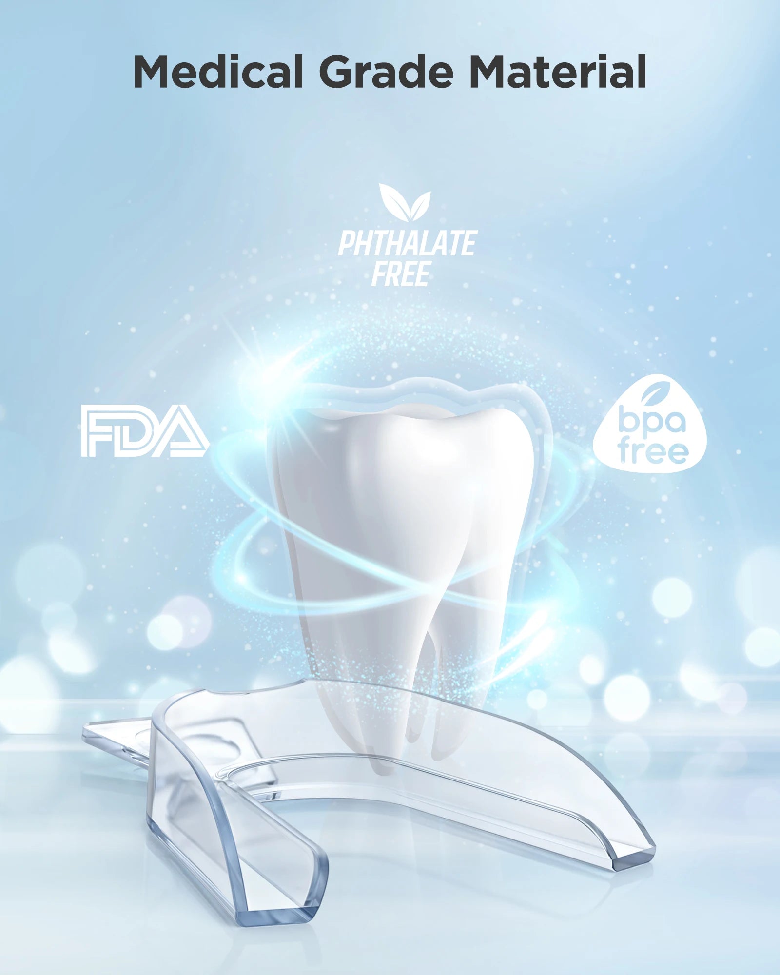 Fairywill Mouth Guard for Grinding Teeth,Night Guards,Guard to Prevent Bruxism,Teeth Whitening Trays,Pro Dental Guard for Moldab