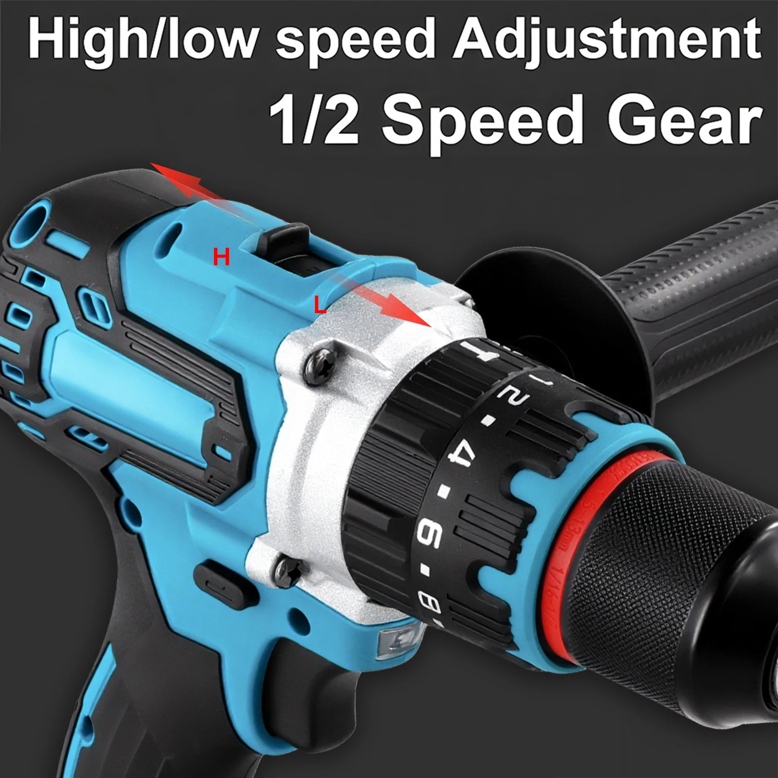 Podofo Brushless Electric Screwdriver Cordless Impact Drill Multi Function Power Drill 3 In 1 Hammer Drill Screwdriver Flat Drill 20+3 Torque For Steel Wood Concrete Drilling