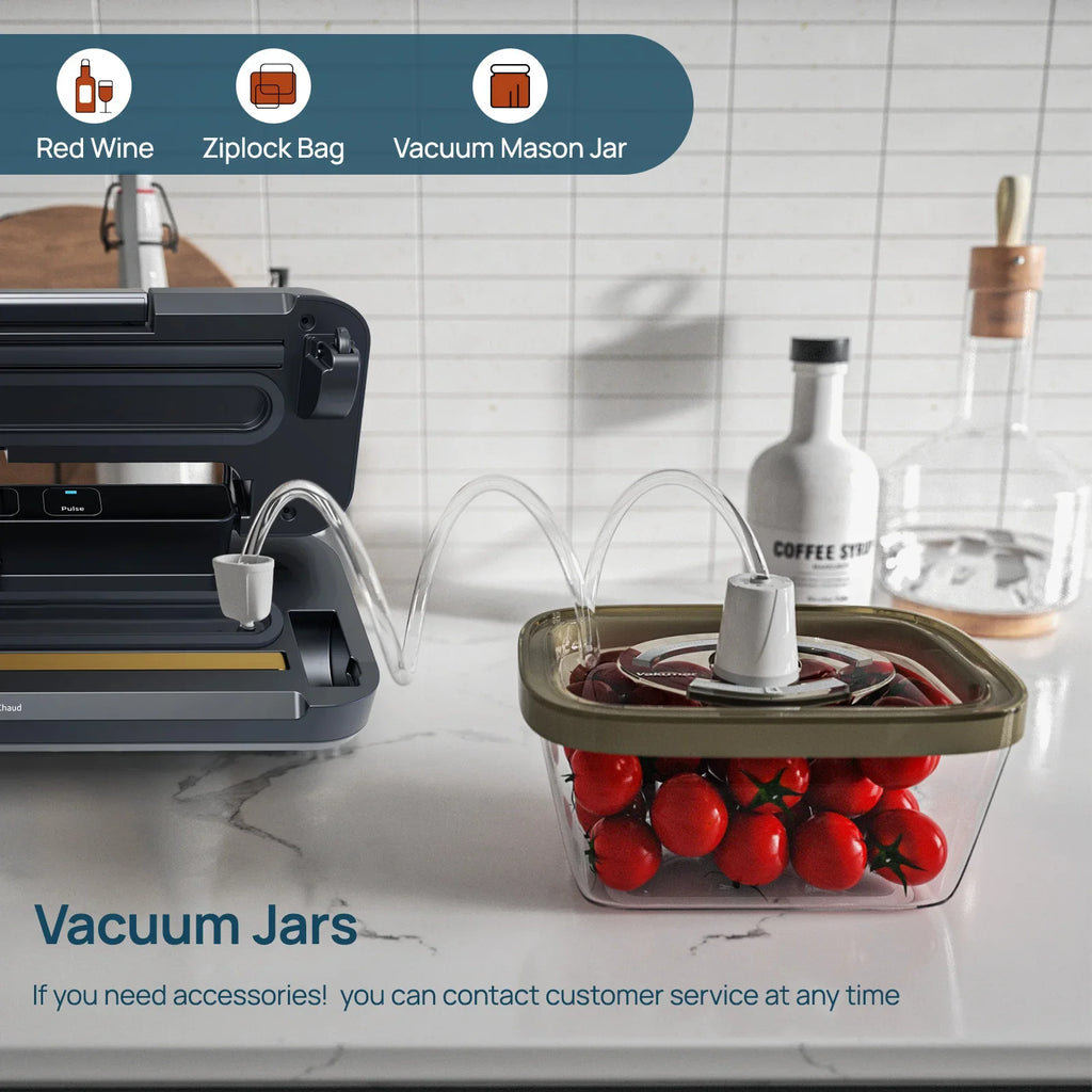 Vakumar VH1506 vacuum sealer machine sous vide Handle type 80Kpa multifunctional and convenient vacume sealer Household