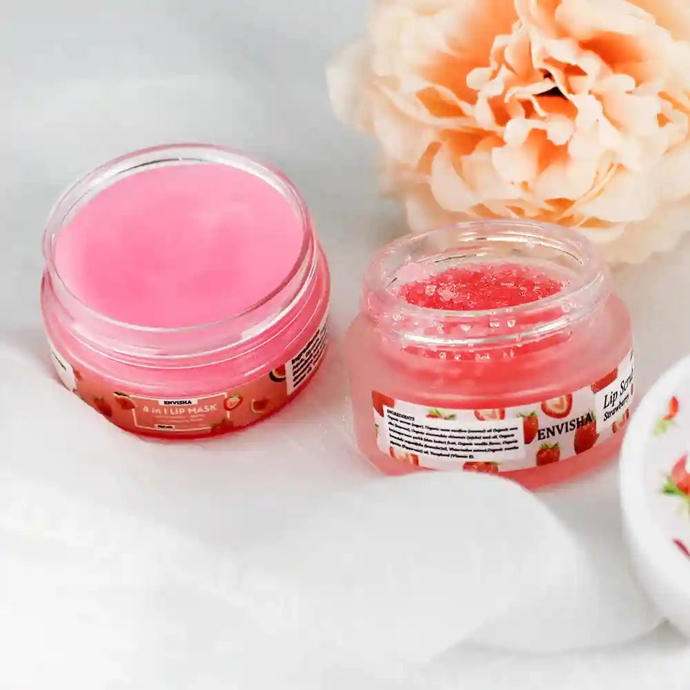 Exfoliating Lip Mask and Scrub Set - Nourishing Lip Care Treatment Lip Care Tidesmit